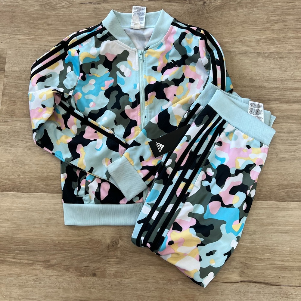 Girls Adidas Tricot Track Suit